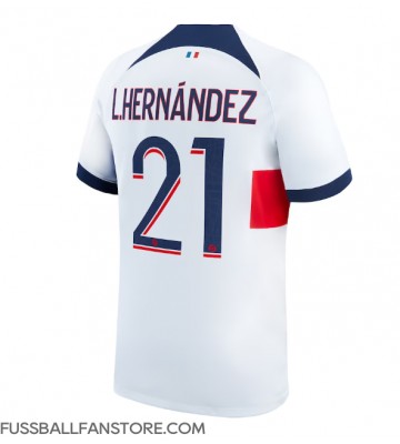 Paris Saint-Germain Lucas Hernandez #21 Replik Auswärtstrikot 2023-24 Kurzarm